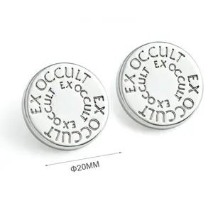 20Mm Zilveren Gravure Logo Metalen Naamplaatje Met Klinknagelfixatie Voor Portemonnees Tassen Handtassen - Product Image 1