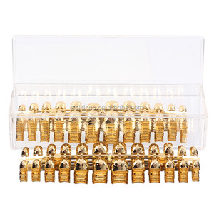 Nadeco Golden Acryl Valse Nagel Metalen Spiegel Nail Medium Vierkante Nagels Voor Lady Party <span class=keywords><strong>Finger</strong></span> <span class=keywords><strong>Tips</strong></span> - Product Image 2