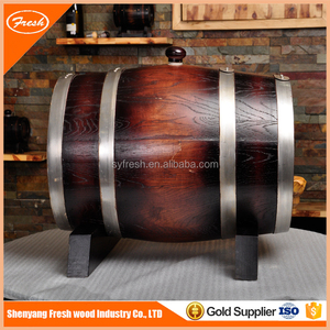 Tonneau à vin rouge en bois <span class=keywords><strong>de</strong></span> chêne massif 25l, Vintage, pour bière, cognac et whisky, vente en gros - Product Image 5