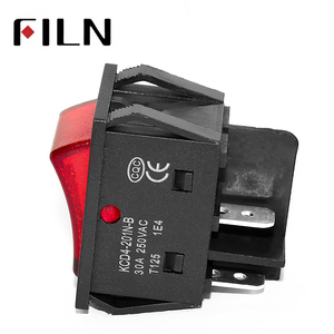 FILN 30A/250V Công Tắc Rocker 4 Chân T85 Hạng Nặng Có Đèn 12V 24V 110V 220V 380V Bật Tắt - Product Image 4