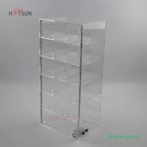 Countertop LED Acrylic Display Stand for Cell Phone Accessory Display Rack with Plug