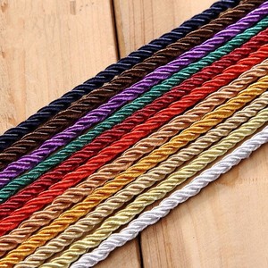 Giá bán buôn 3 SỢI XOẮN Polyester/nylon/PP dây bền Túi Quà Tặng xách tay 5mm * 35cm - Product Image 2