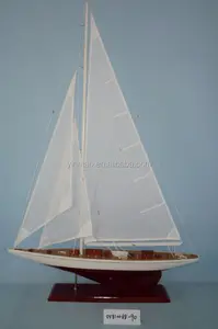 Bahan Kayu Besar Kapal Berlayar Model 2 Sets 90X15X132 Cm, bahari Dekoratif Perahu Layar Yacht Perahu Kapal Model