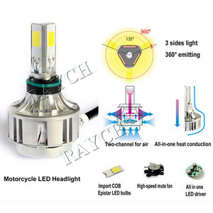 LED de la motocicleta de la linterna H4 Hi/Lo 32W 3000LM para Honda Yamaha cafe racer HS1 H6 6500K 12V motocicleta Scooter faro <span class=keywords><strong>M3Plus</strong></span> - Product Image 6