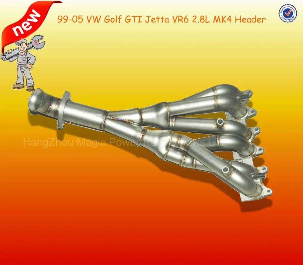 MGP Steam Pipe 6-2-1 Car Exhaust Header FOR 99-05 VW JETTA/GTI Mk4 VR6 12v EXHAUST/MANIFOLD (Fits:VW Golf GTI 2.8L)
