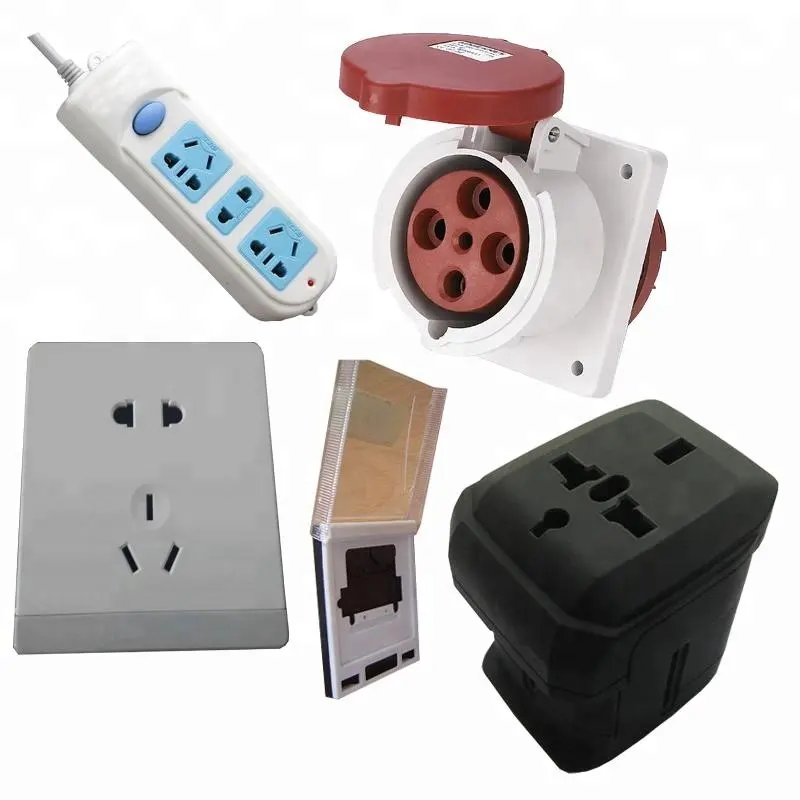 household PC socket plug injection plastic mold and molding for electrical switch socket mould electronic housing mould