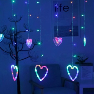 12 Love Heart Holiday String Led <strong>Window</strong> Curtain Icicle Garland Fairy <strong>Lights</strong> for Valentine Wedding Decoration - Product Image 3