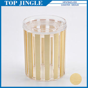 Unique Vertical Stripe Brush Finished Plastic Eco-Friendly Beverage Canister Set for Presents - Product Image 4