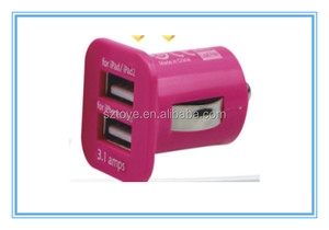Usb chargeur de voiture 2 <span class=keywords><strong>porto</strong></span> double 2.1A avec LED pour tous les Smartphone Tablet PC GPS jeu joueurs - Product Image 4