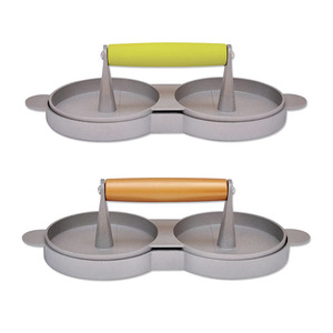 Prensatelas a presión para <span class=keywords><strong>hamburguesas</strong></span>, Material <span class=keywords><strong>de</strong></span> aluminio, con doble orificio, con mango <span class=keywords><strong>de</strong></span> madera, proveedores <span class=keywords><strong>de</strong></span> China - Product Image 5