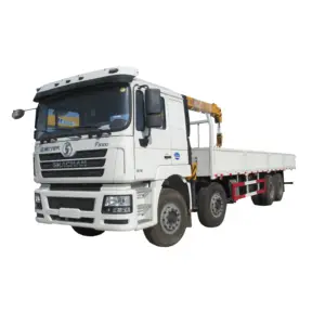 Shacman 8x4 yeni 9 m kamyona düşük dönme kamyonu vinç kamyon vinç 15 ton palfinger vinç kamyon satılık