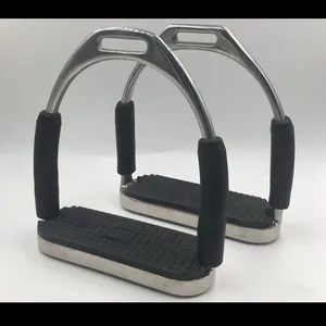 Thép Không Gỉ Ngựa Stirrups Với Cao Su Pad Horse Thiết Bị Cưỡi Ngựa