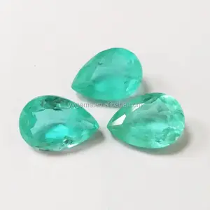 Natürliches Kristallglas Doublet Birnen form Grüner Paraiba Turmalin Edelstein für die Schmuck herstellung