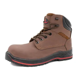 Work Wholesale Steel Toe GENUINE Leather Rubber Esd Boots For Men