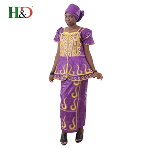 H & D hot wholesale Cheap price traditional African latest dress designs <span class=keywords><strong>Bazin</strong></span> <span class=keywords><strong>Getzner</strong></span> for ladies - Product Image 3