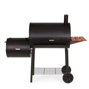 Barbecue sur <span class=keywords><strong>chariot</strong></span>, grill à charbon de <span class=keywords><strong>bois</strong></span> à double fût à huile - Product Image 4