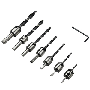 Lot de 7 forets à chanfreiner à trois pointes pour le travail du bois, forets de fraisage, forets de guidage pour machine à chanfreiner la menuiserie - Product Image 5