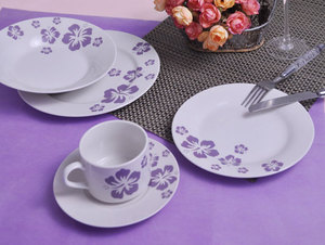 Service de table de 16 pièces en porcelaine, vaisselle avec motifs de <span class=keywords><strong>points</strong></span> <span class=keywords><strong>blancs</strong></span>, avec impression parfaite - Product Image 3