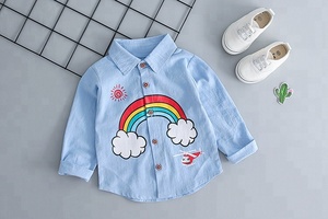 Ensemble chemise à manches longues pour <span class=keywords><strong>bébé</strong></span> garçon de 0 à 3 ans, en jean, deux pièces, collection automne 2018 - Product Image 3