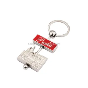 Tùy Chỉnh Key Holder Prague Lâu Đài Lưu Niệm Prague Cộng Hòa Séc Khắc Keychain