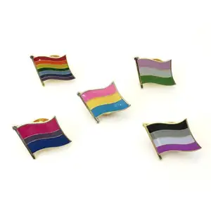 Pin de solapa esmaltado LGBT, Gay, Pansexual, Asexual, Bisexual, No Binario
