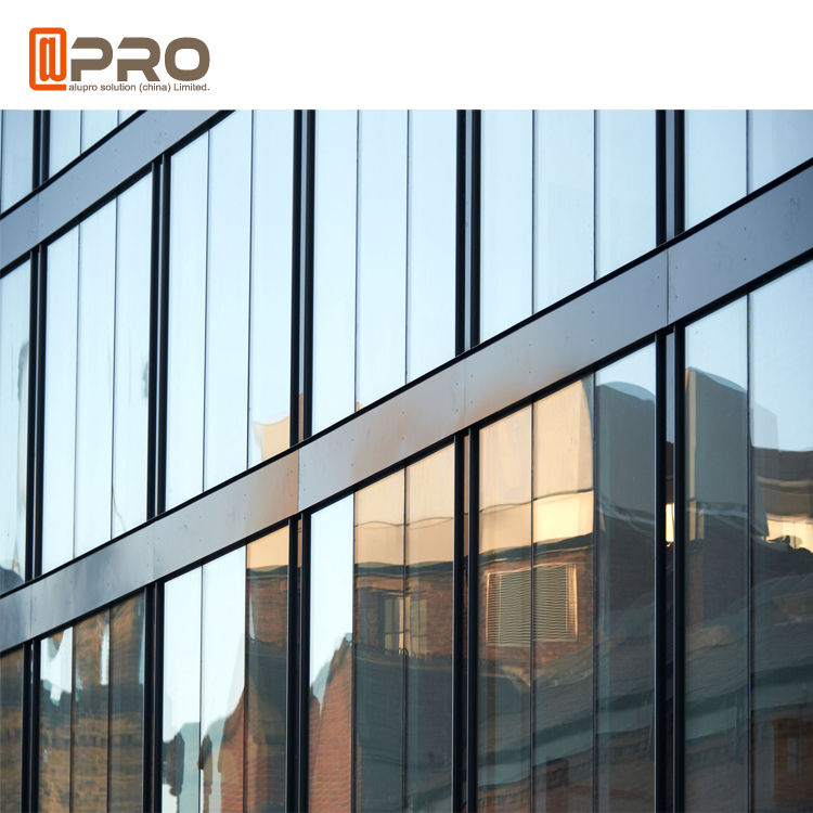 Exterior Facade Construction Aluminum Invisible Curtain Wall Design Glass Cladding Modular Wall Panel System Grey Curtains WALL · image 4