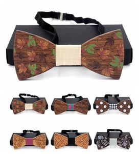 Vente en gros d'accessoires personnalisés de haute qualité pour hommes, nœud papillon drôle pour événement de mariage, flèches pour hommes, nœud papillon en bois en bois - Product Image 1