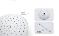 Ensemble de douche thermostatique mural en laiton chromé poli avec pommeau de douche pluie de 8 pouces pour appartement et hôtel