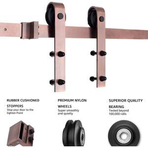 Kit <span class=keywords><strong>de</strong></span> système <span class=keywords><strong>de</strong></span> rail <span class=keywords><strong>de</strong></span> <span class=keywords><strong>porte</strong></span> <span class=keywords><strong>de</strong></span> <span class=keywords><strong>grange</strong></span> coulissante portes intérieures d'<span class=keywords><strong>occasion</strong></span> - Product Image 4