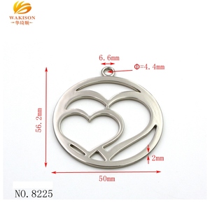 Hollow đôi hình trái tim treo <span class=keywords><strong>tag</strong></span> phụ kiện cho túi xách - Product Image 1