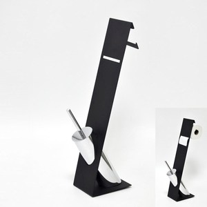 Ensemble de brosses de toilette en métal et noire, lot de 12 pièces, WC, haut de gamme - Product Image 1