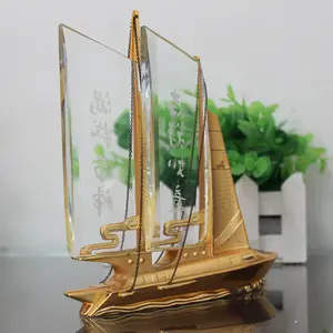 Grosir Model Kapal Layar Kaca Kristal untuk Desain Gratis Dijual