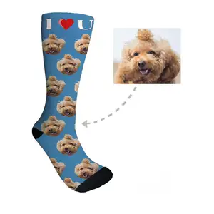 Hiçbir adedi yeni kişiselleştirilmiş fotoğraf çorap bebek Pet köpek çocuk resim çorap