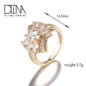 DTINA Stylish Commitment Gem Stone Lady's kleiner Fingerring für Frauen