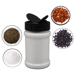 Fabrika stok toptan 10oz yuvarlak temizle baharat ambalaj PET plastik saklama kutusu biber tozu ve tuzluk kavanoz kapak çevirin - Product Image 1