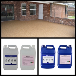 2 Component Clear Hydrophobic Polyurethane <strong>Stone</strong> <strong>Adhesive</strong>, Water Repellent Pebble Binding Glue for Villa Landscape Patio - Product Image 3