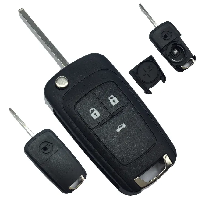 Keyyou-coque de clé télécommande pliable à 3 boutons, pour OPEL VAUXHALL insigna Astra Zafira, Chevrolet Cruze, Buick, en stock