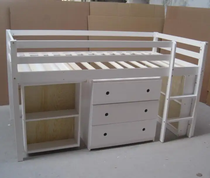 Деревянный складной диван-кровать двухъярусная кровать белого цвета