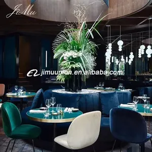 Commerciële Hotel Luxe Sofa Meubels Sets Ontwerp Tafel En Stoelen Voor Restaurant