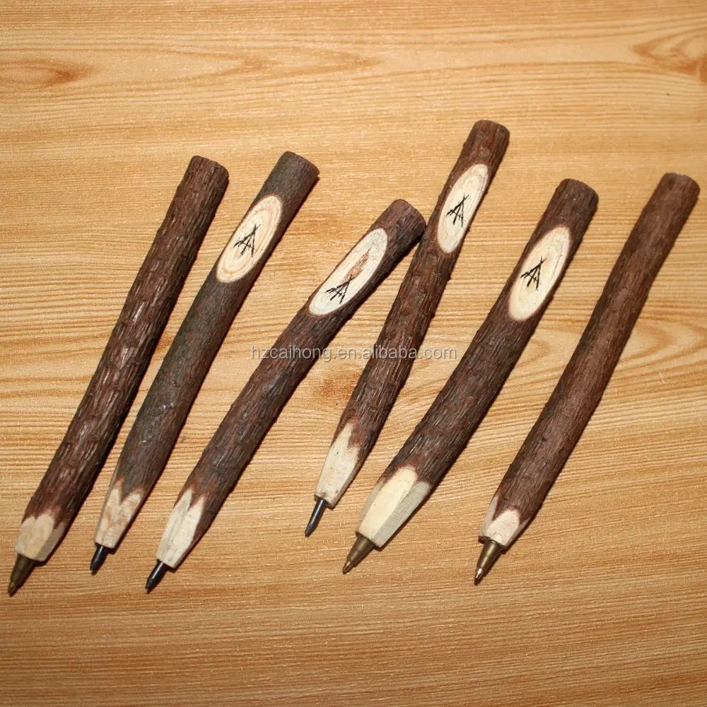 ออกแบบปากกาลูกลื่น,โปรโมชั่นปากกาสีธรรมชาติดินสอไม้รูปปากกา,ปากกาหมึกซึมไม้ CH-6623ปากกาลูกลื่นพร้อมคลิปขนาดใหญ่