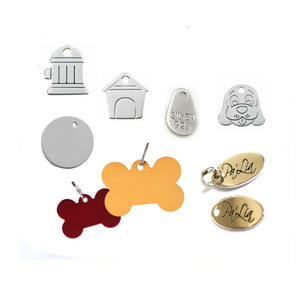 Artículo de regalo para manualidades, Etiqueta de perro grabada en oro, acero inoxidable, varias etiquetas de animales en blanco para perros - Product Image 6