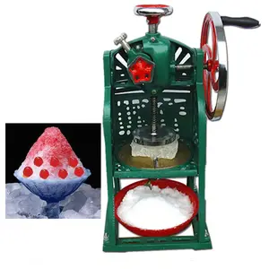 Commercial manual ice crusher and shaver machine snow cone maker