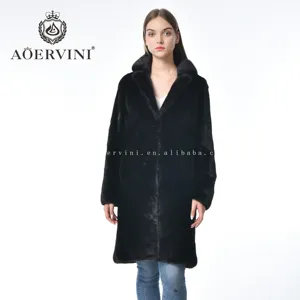 Hot new noble fashion elegant suit collar mink coat fur women