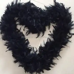 A buon mercato nero boa di piume/decorativo fluffy marabù boa di piume