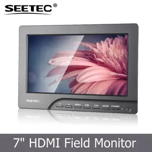 Pequeno 7 polegada bateria alimentada 800 * 480 pixels HDMI display lcd entrada AV hd tft monitor de campo com câmera 5D II modo