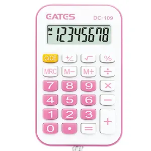 Factory Price Promotion Gift Mini Colorful Calculator With Lanyard 8 Digits Solar Hangings Pocket Calculator