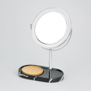 Espejo de pie de doble cara de mesa negro clásico - Product Image 1