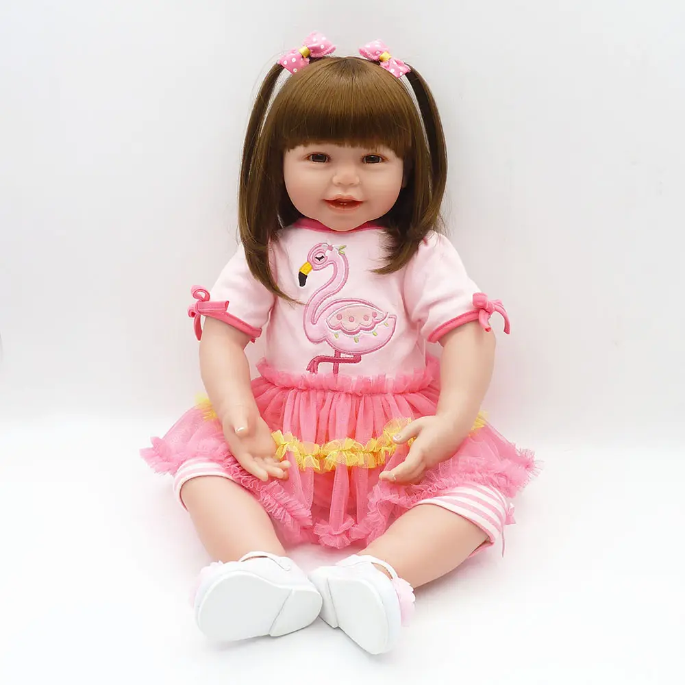 Reborn Toddler Doll Girl Big Baby Realistic Handmade Lifelike Vinyl dolls 24"/64CM