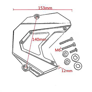 <span class=keywords><strong>Mt</strong></span> 09 Frente Piñón de La Cadena Cubierta Para Yamaha <span class=keywords><strong>MT</strong></span>-09 FZ-09 FJ-09 MT09 - Product Image 3