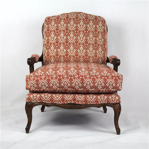 Chine Accent Fauteuils Chaise avec Repose-pieds <span class=keywords><strong>Fauteuil</strong></span> à motifs rouges pour Hôtel Salon Chaises Loisirs - Product Image 3